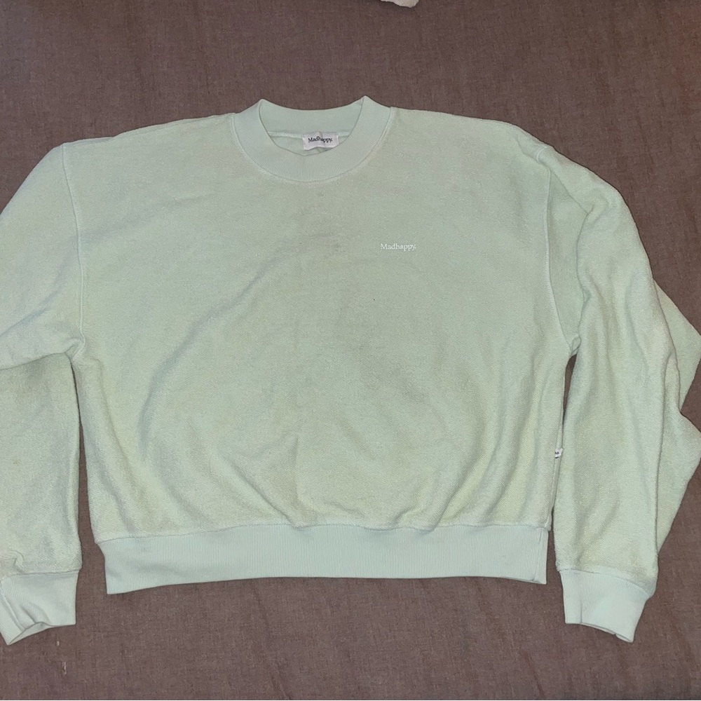 Madhappy mint cropped crewneck